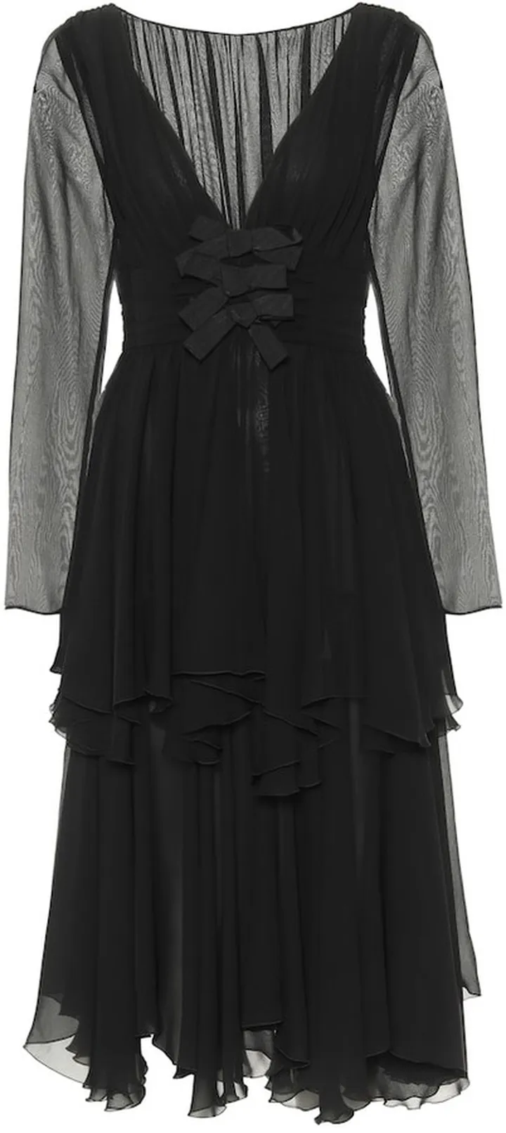 Silk georgette midi dress