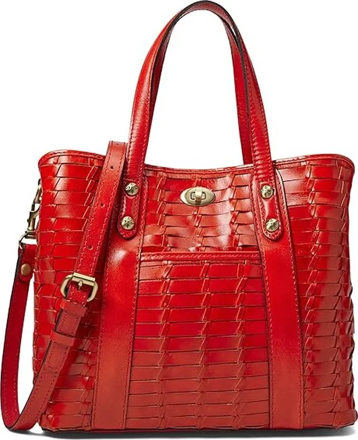 Patricia Nash Darby Tote (Bright Coral) Handbags