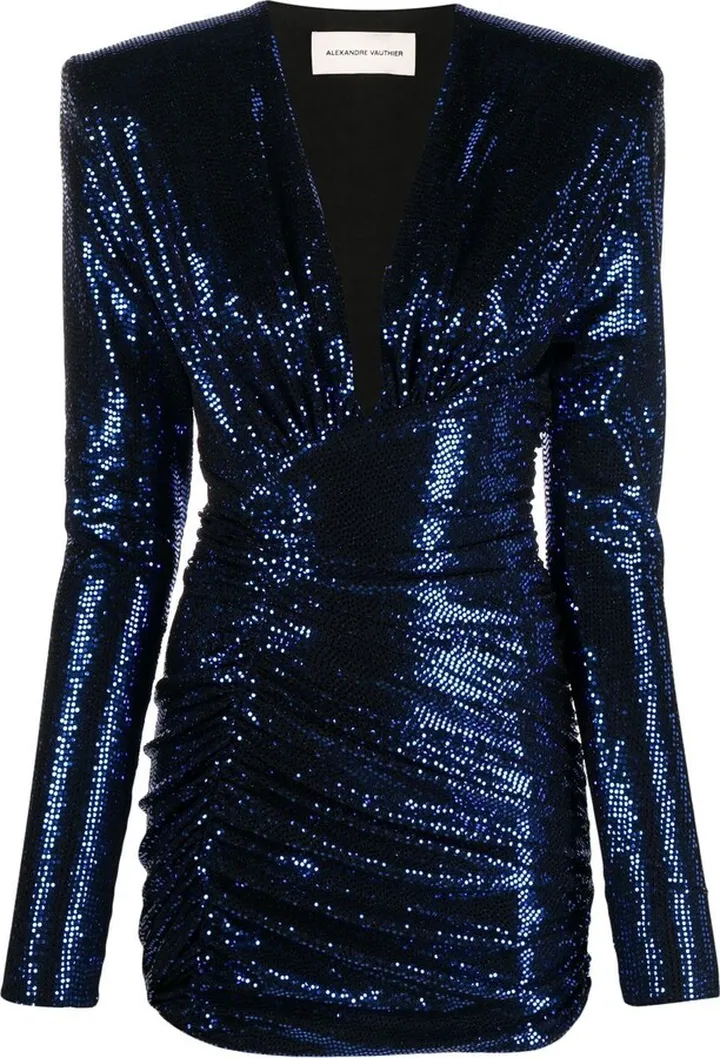 Sequin-Embellished Mini Dress