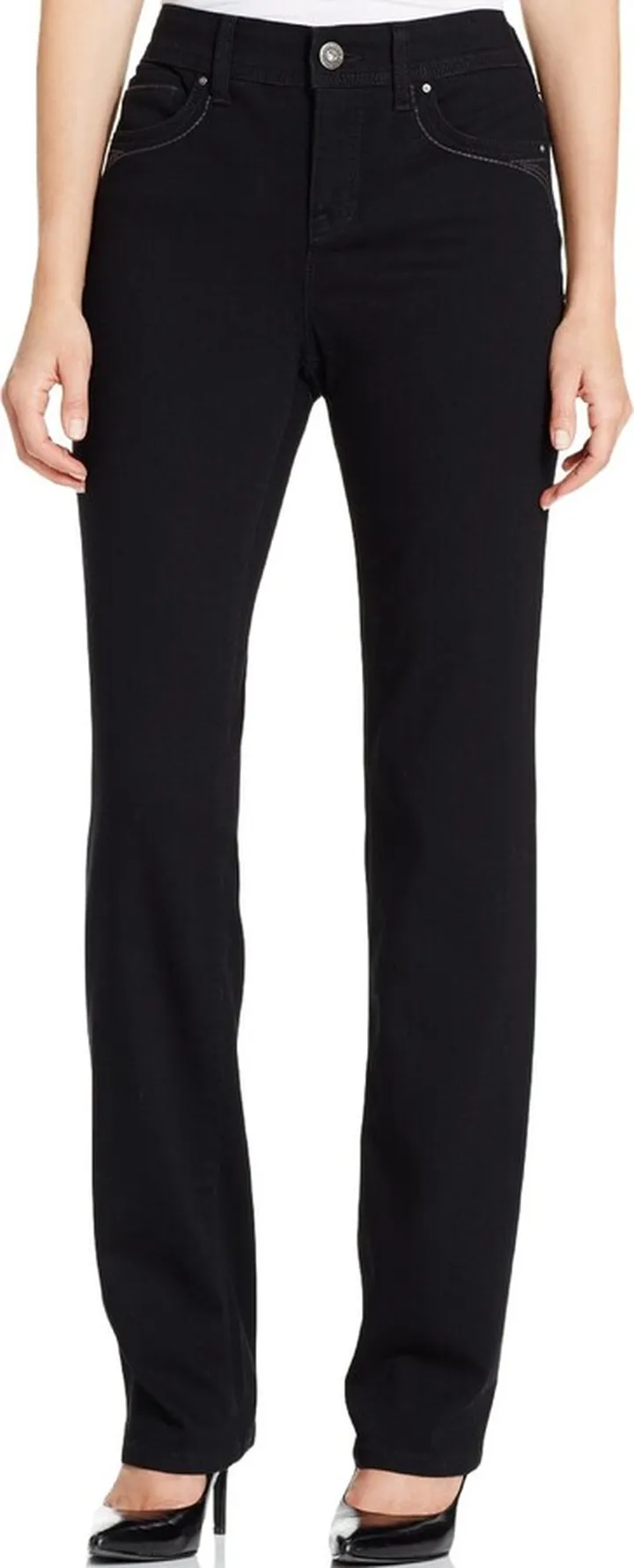 Plus Womens Petite Denim Straight Leg Jeans