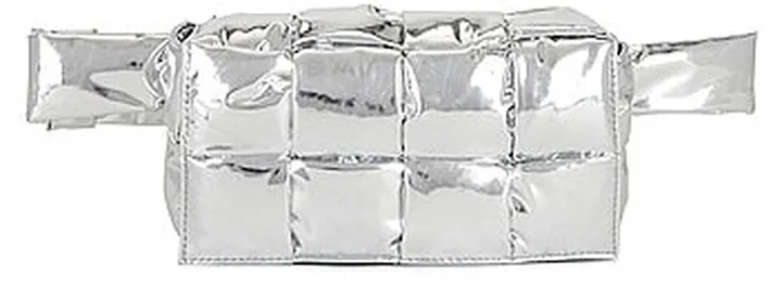 Bottega Veneta Portatutto Belt Bag in Metallic Silver