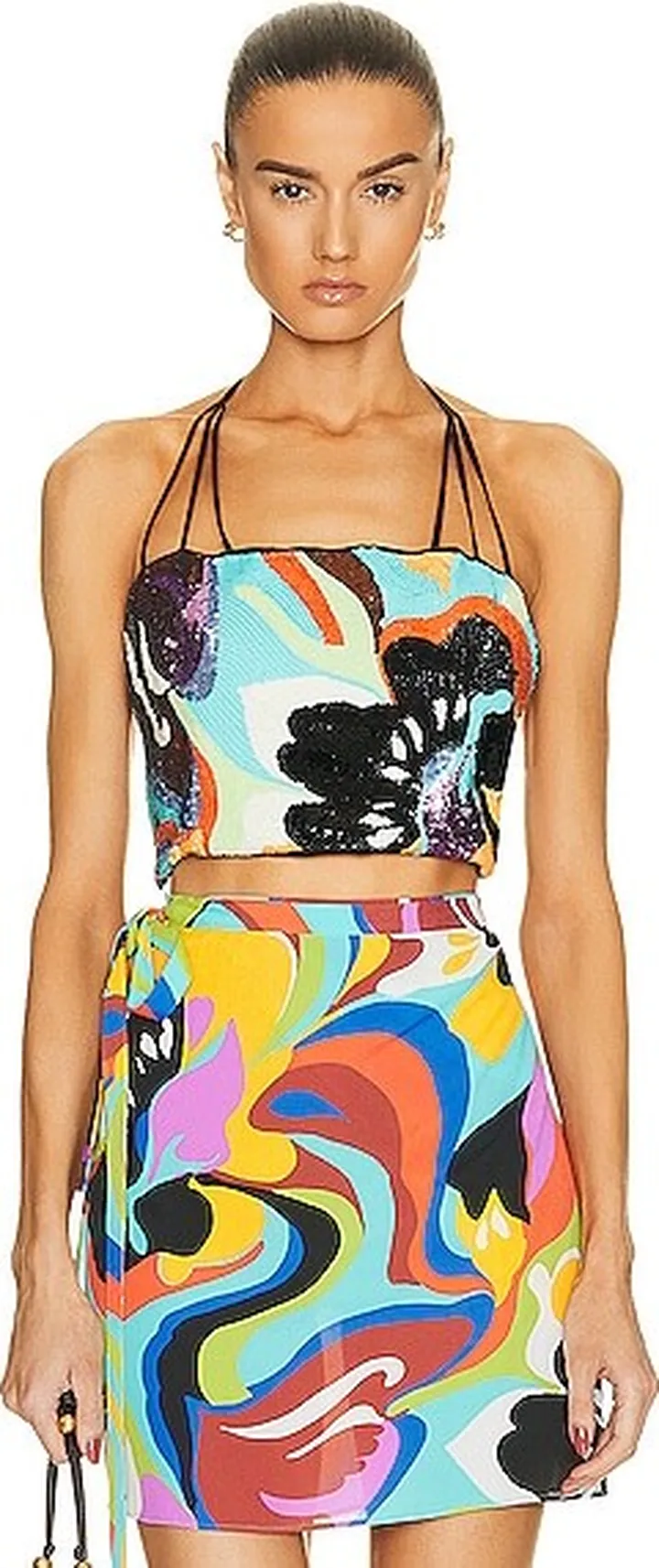 Etro Sleeveless Halter Top in Teal