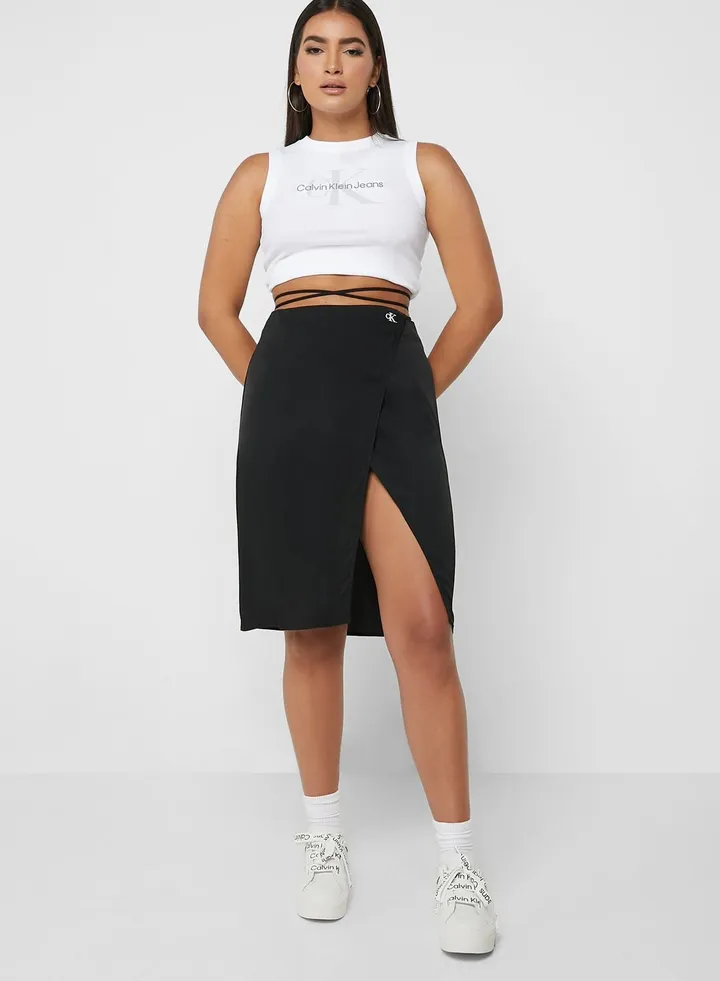 Strappy High Waist Skirt