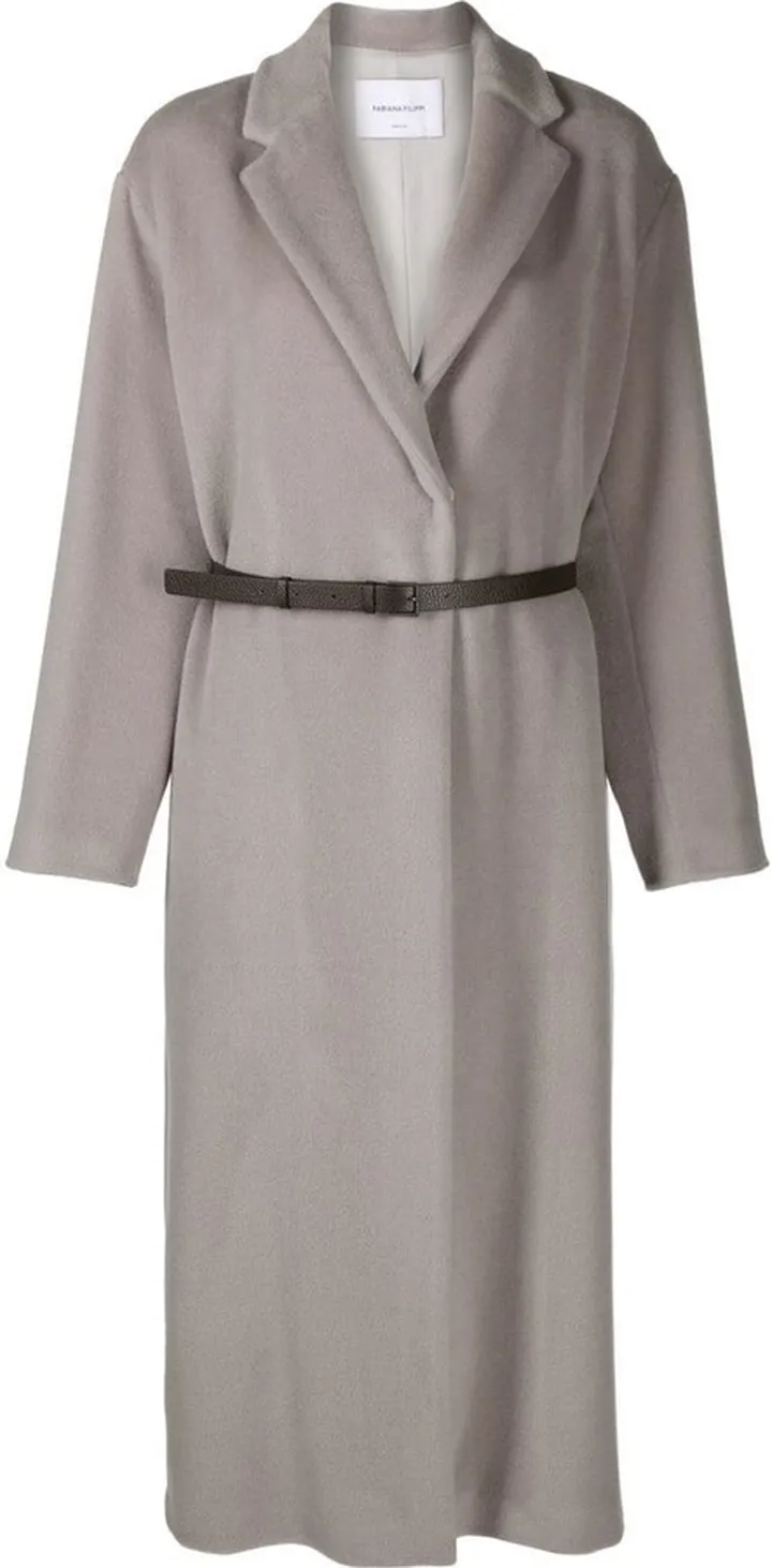 Belted Virgin-Wool Coat