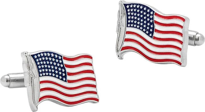 Reorder Waving Flag Metal & Enamel Cufflinks
