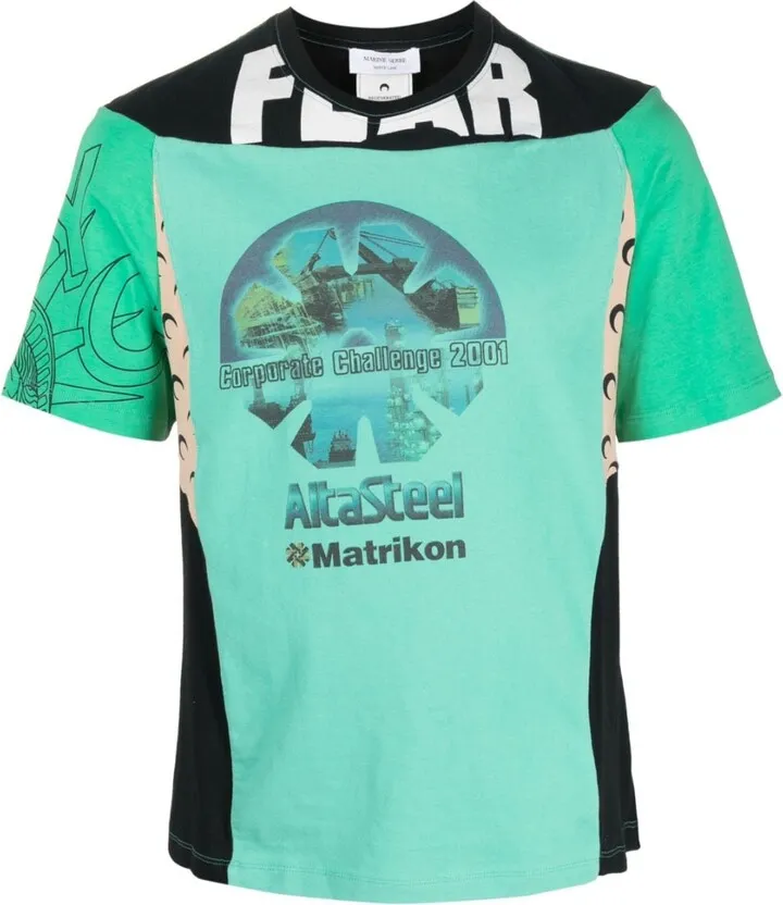 regenerated graphic-print T-shirt
