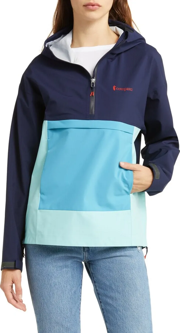 Cielo Water Resistant Hooded Pullover Rain Anorak