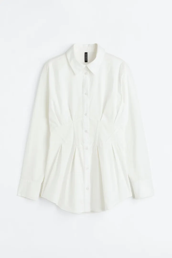 Tapered-waist Poplin Shirt