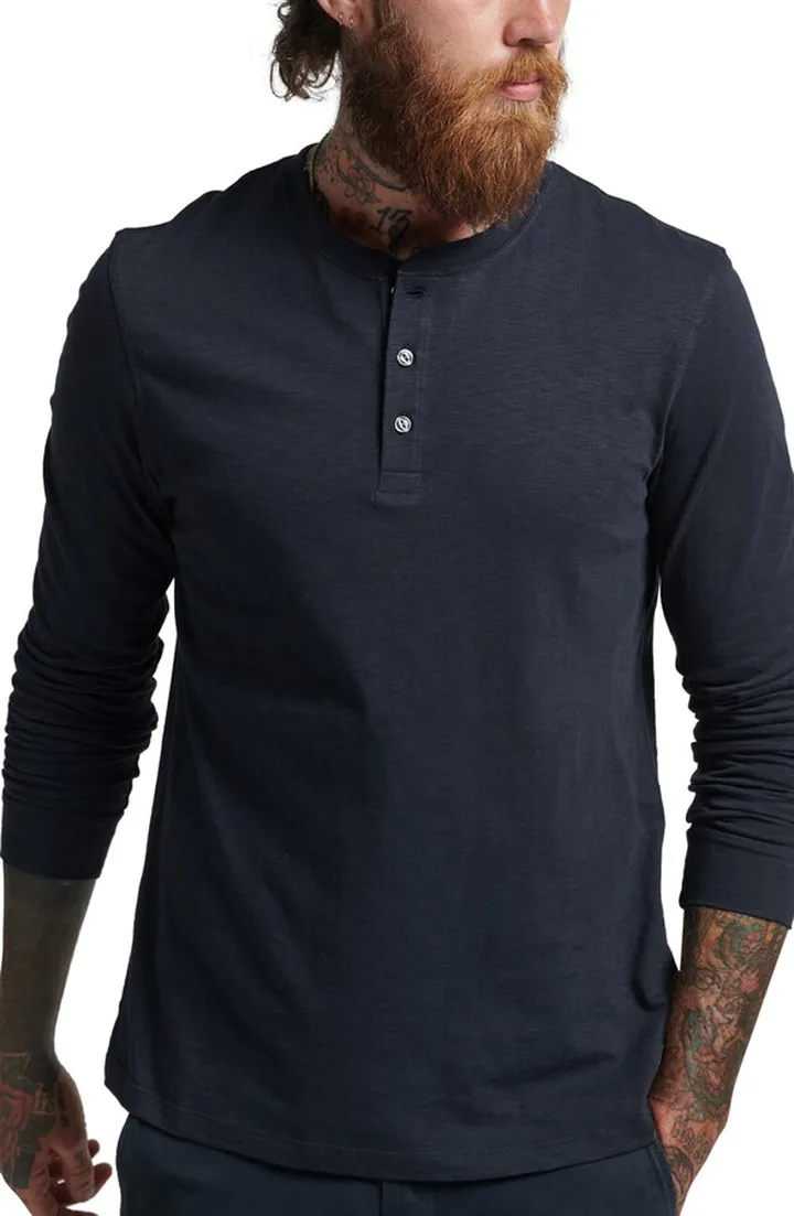 Studios Long Sleeve Organic Cotton & Lyocell Henley