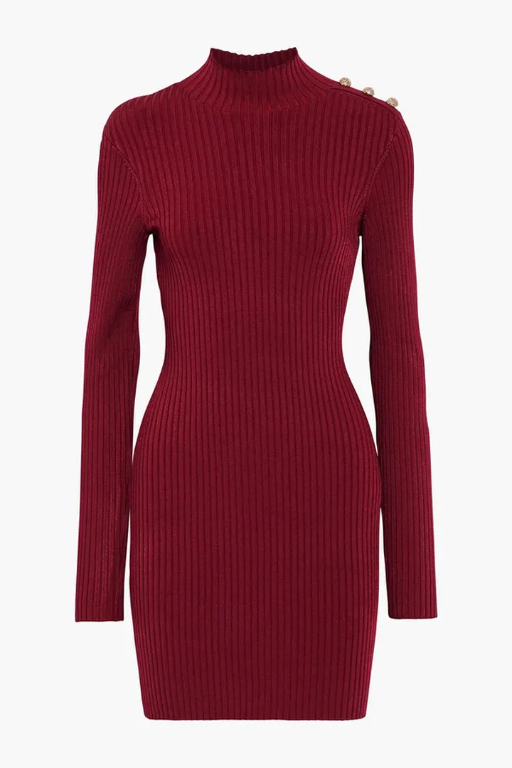 Danica ribbed-knit mini dress