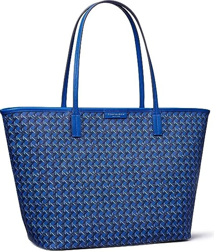 Tory Burch Ever-Ready Tote (Mediterranean Blue) Handbags