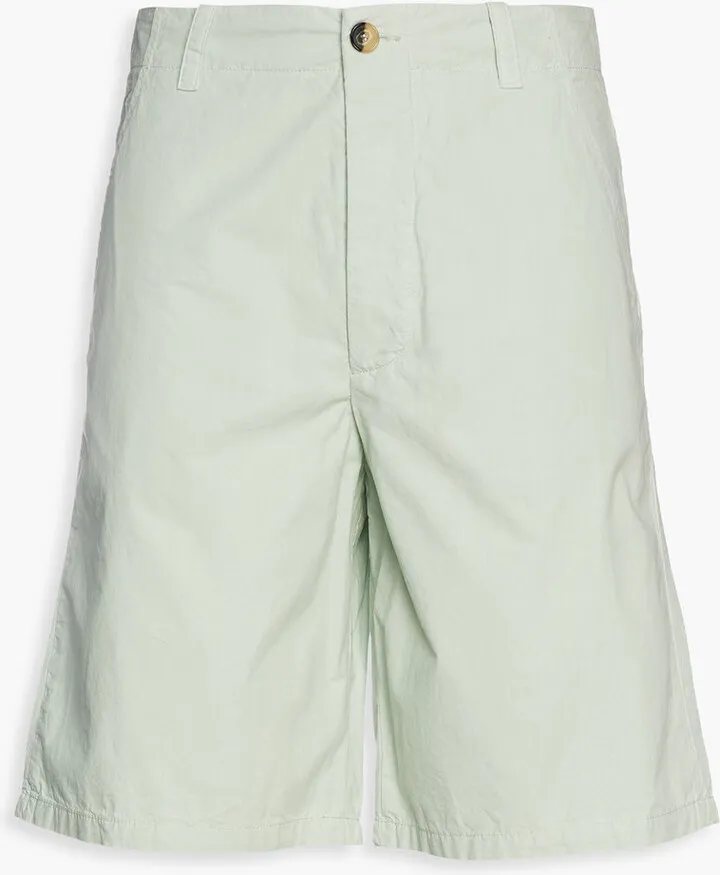 Embroidered cotton shorts