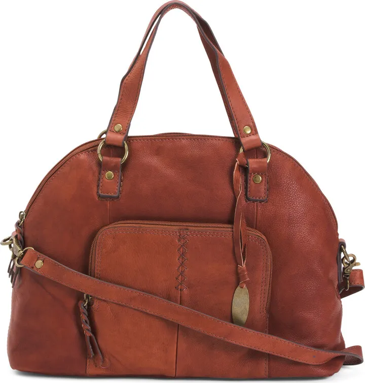 Leather Canterton Organizational Midi Satchel