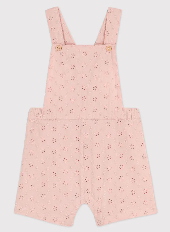 Kids Broderie Anglaise Dungaree Shorts