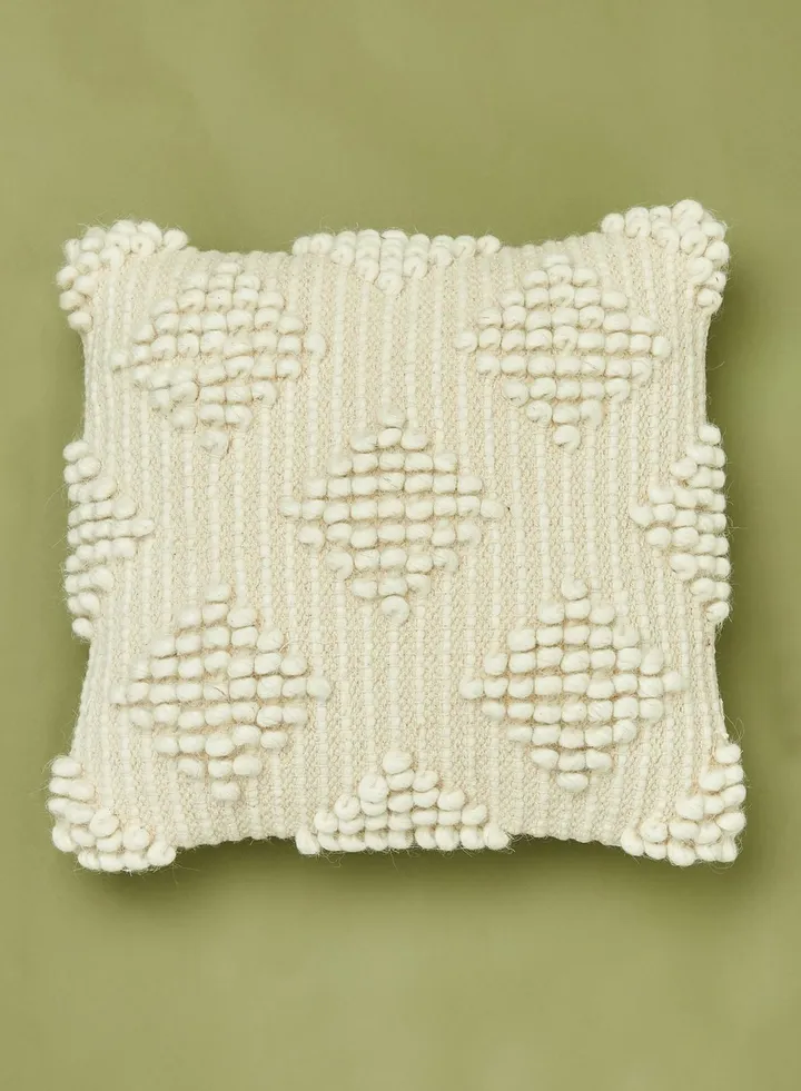 White Diamond Tufted Cushion - 16"X16"