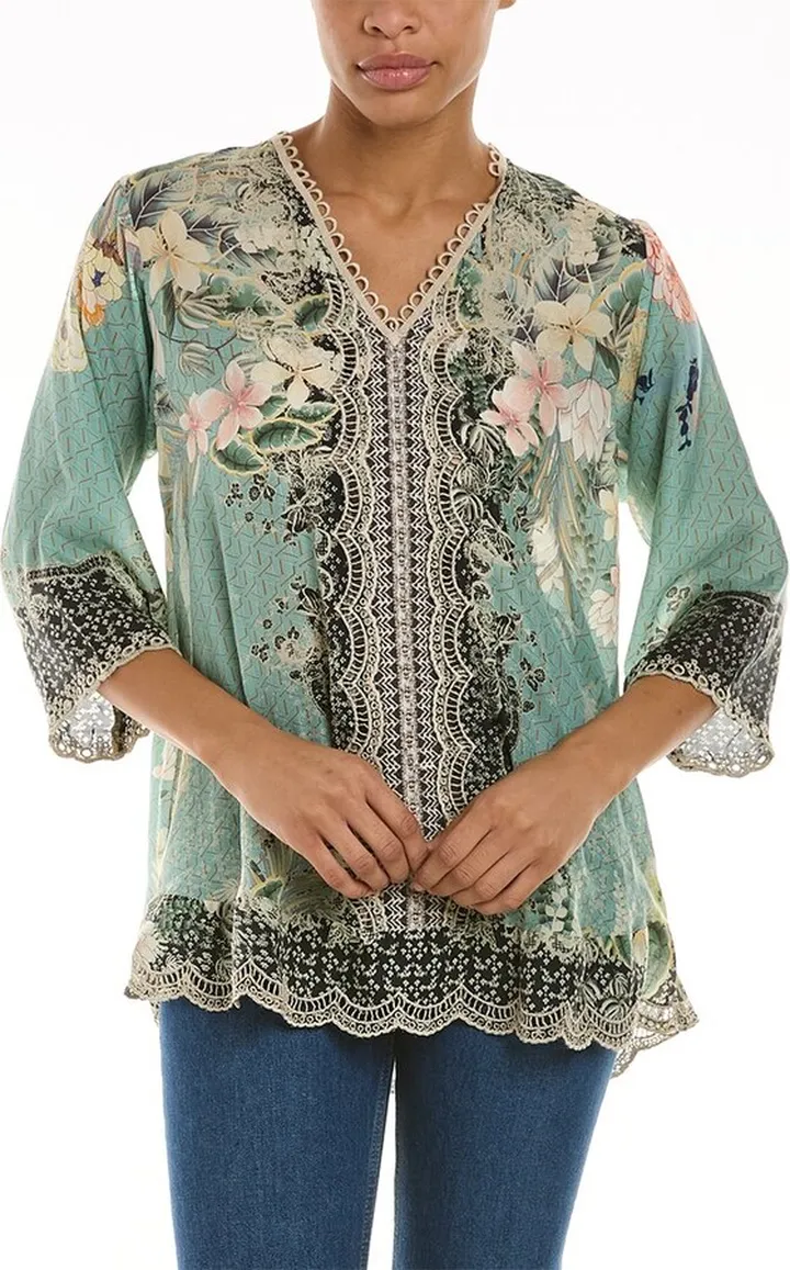 Johnny Was Millay Leonora Silk Tunic