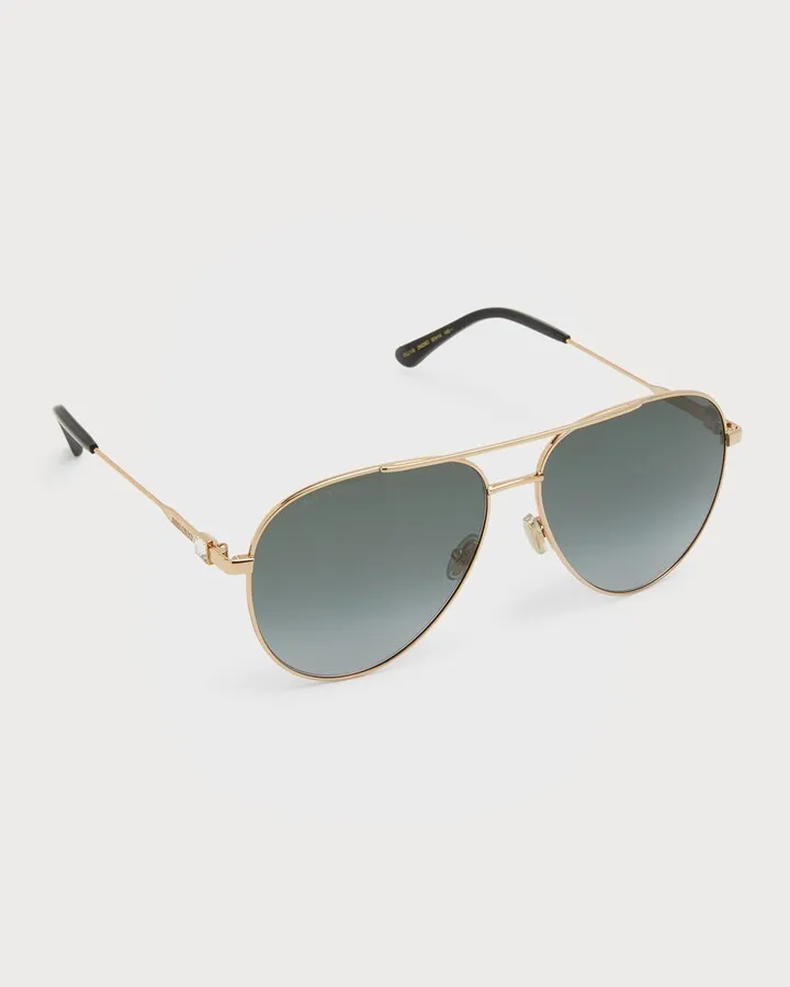 Ollys Crystal & Metal Aviator Sunglasses