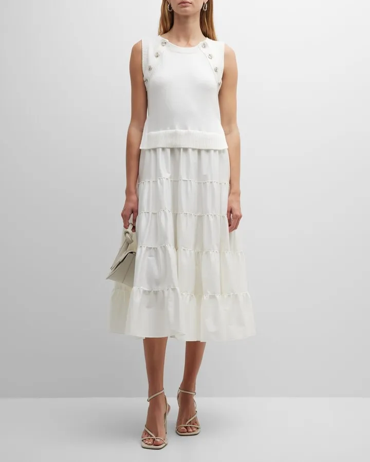 Tabi Tiered Knit Midi Dress