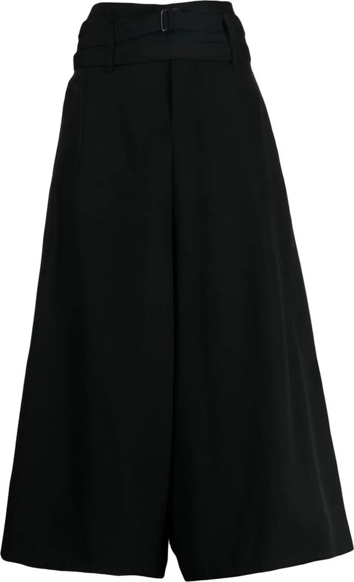 Wide-Leg Cropped Trousers