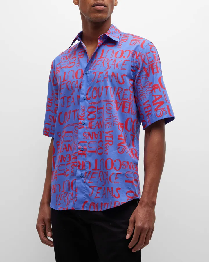 Men's Doodle Logo Sport Shirt