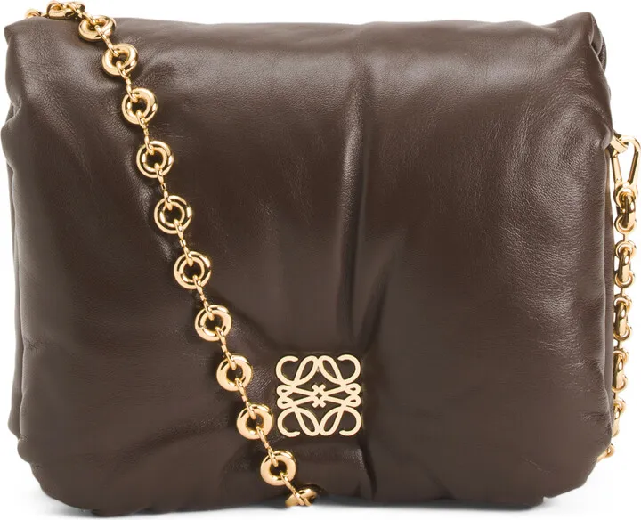 Made In Spain Leather Puffer Goya Shoulder Bag