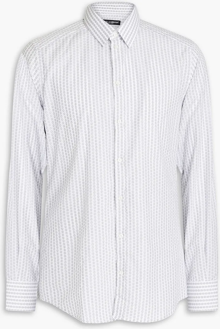 Slim-fit cotton-jacquard shirt