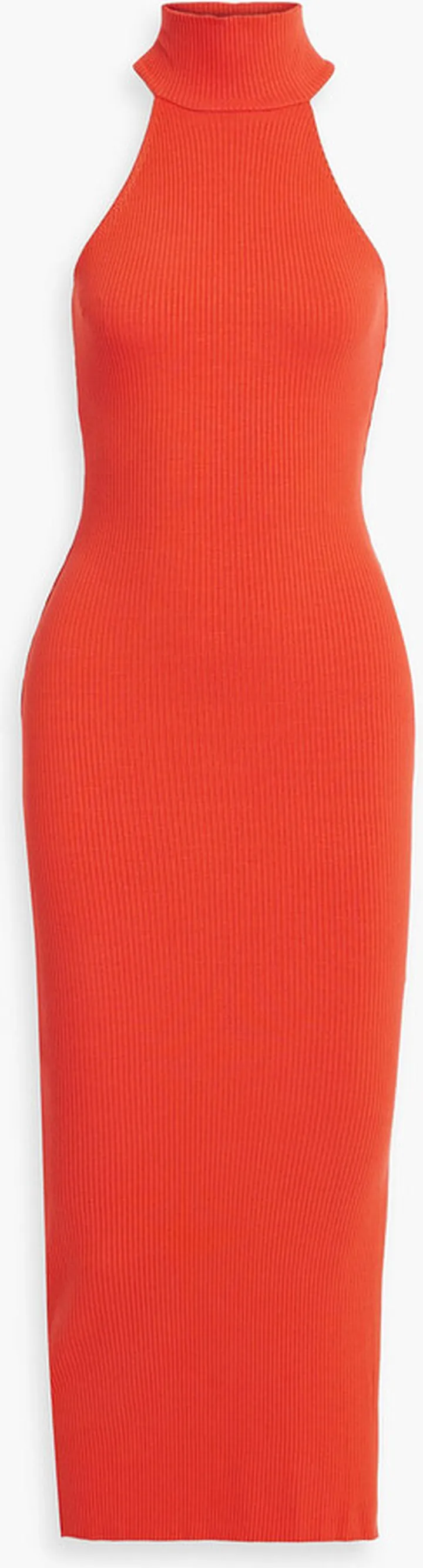 Ribbed jersey midi dress