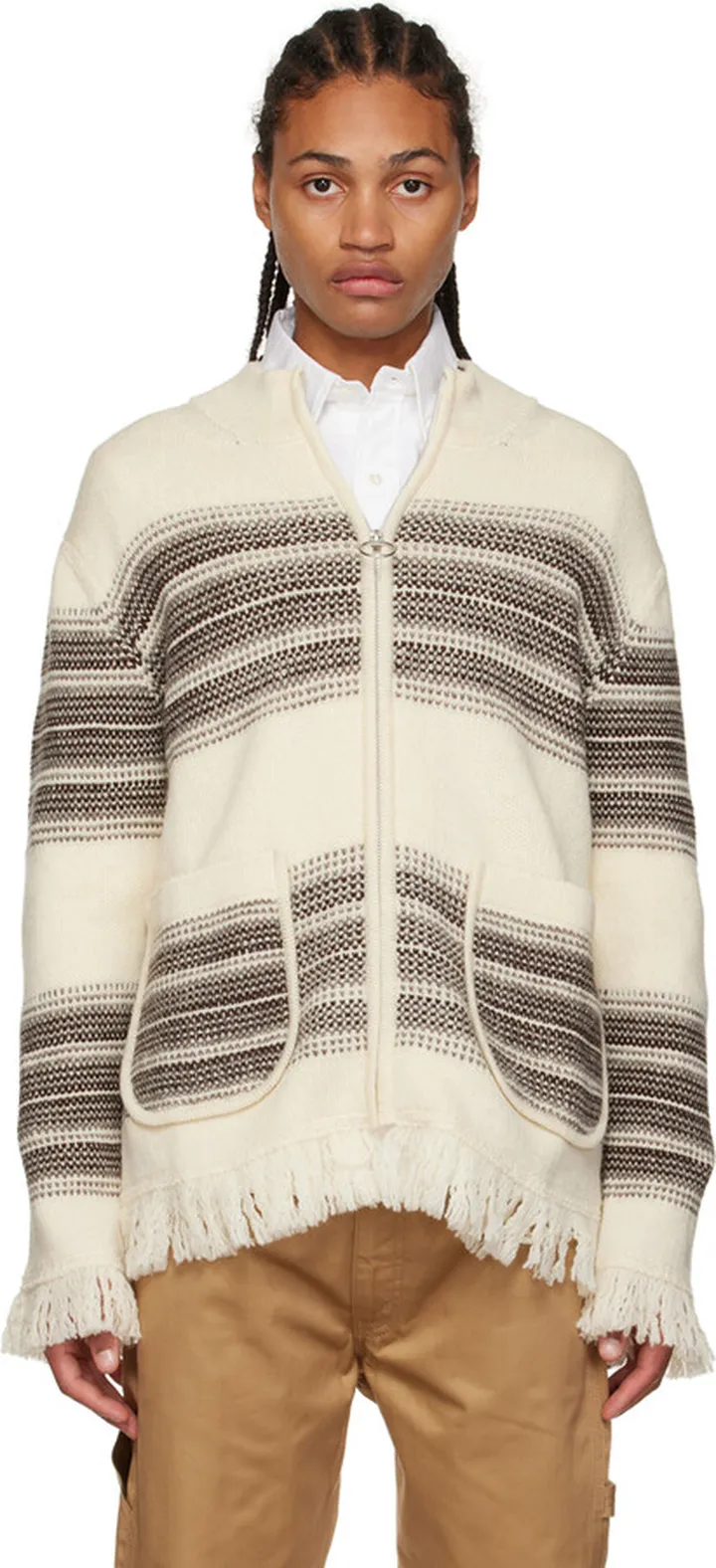 Junya Watanabe Off-White Comme des Garçons Edition Striped Sweater