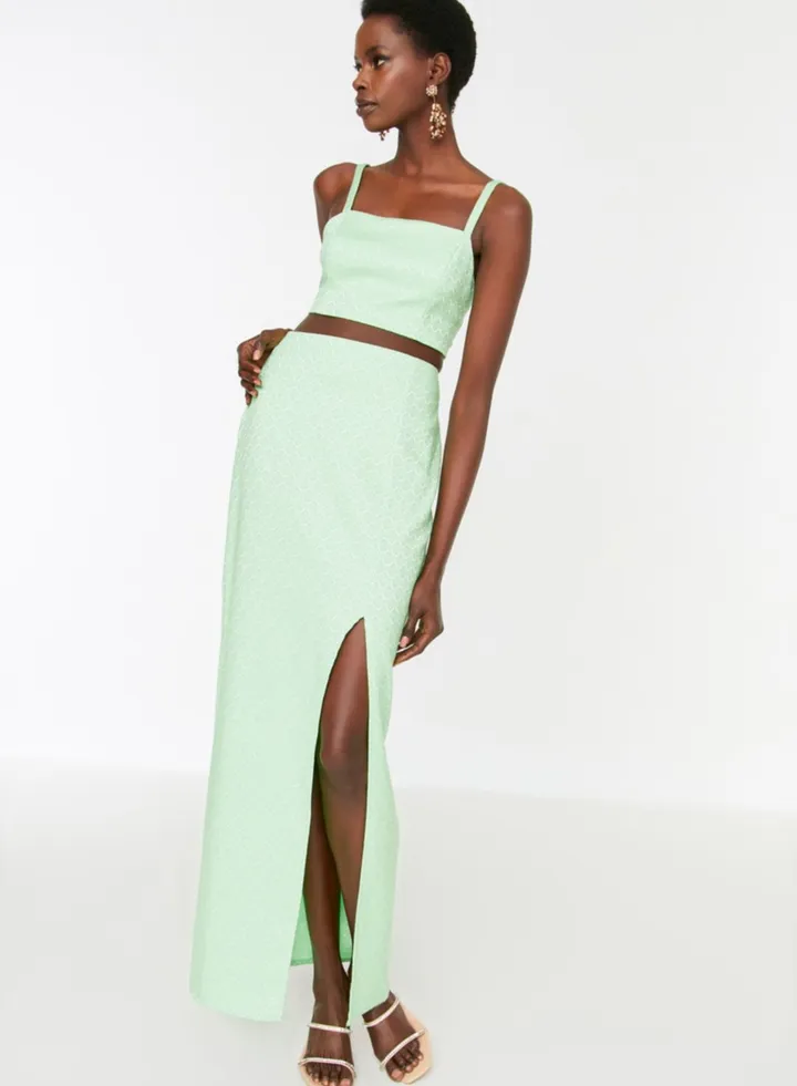 Strappy Crop Top & Skirt Set