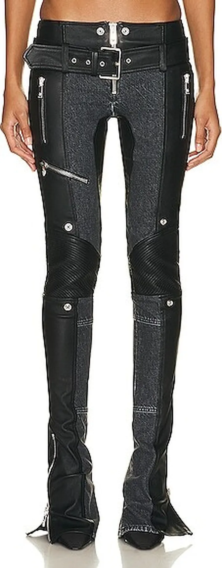 VERSACE Leather Pant in Black