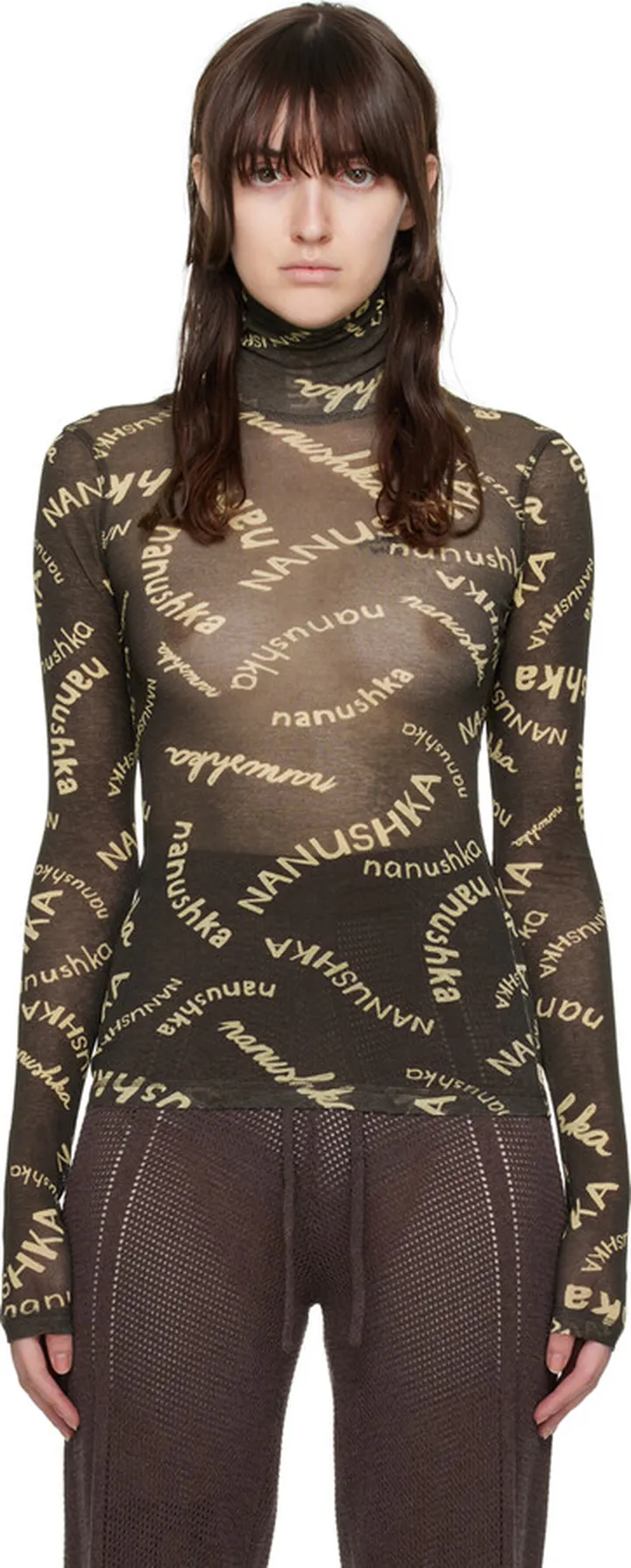 Nanushka Brown Harri Turtleneck
