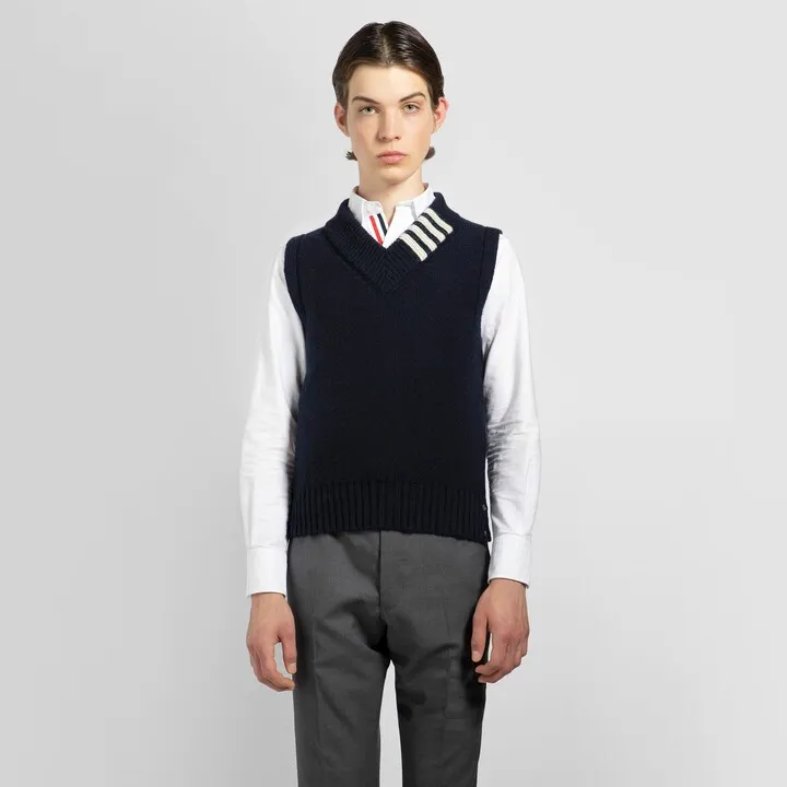 Thom Browne Man Blue Knitwear