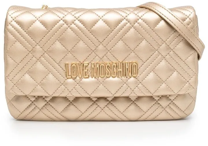 Logo-Plaque Quilted Crossbody Bag