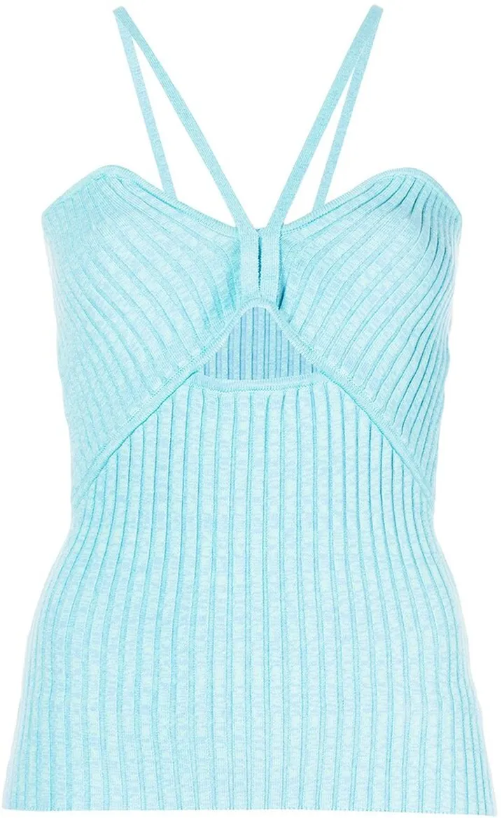 Halterneck Sweetheart Knit Top