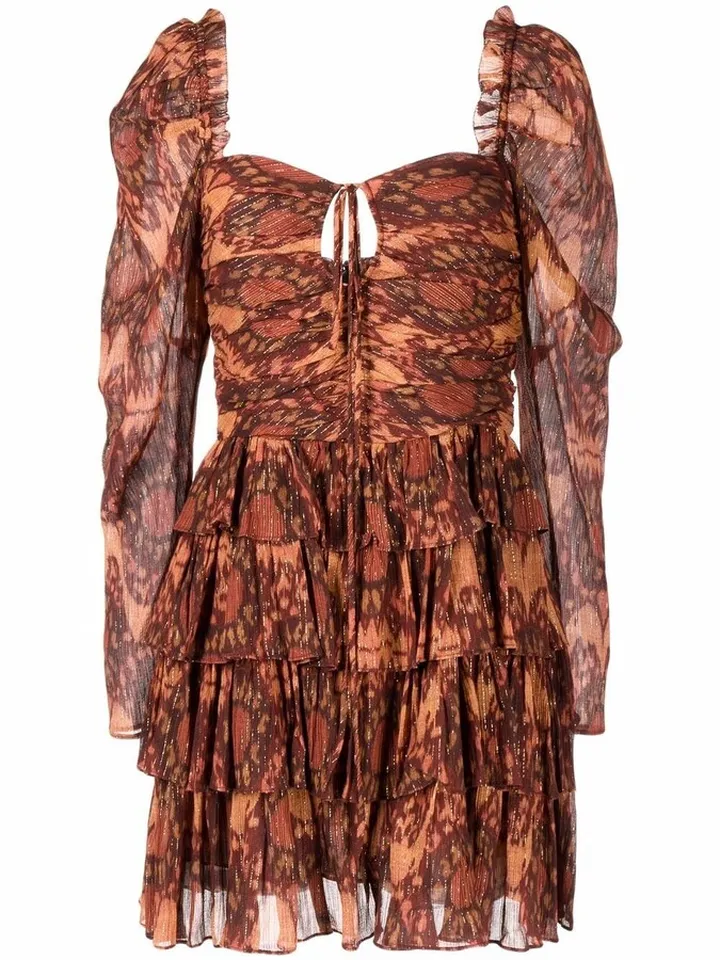 Tiered Printed Dress
