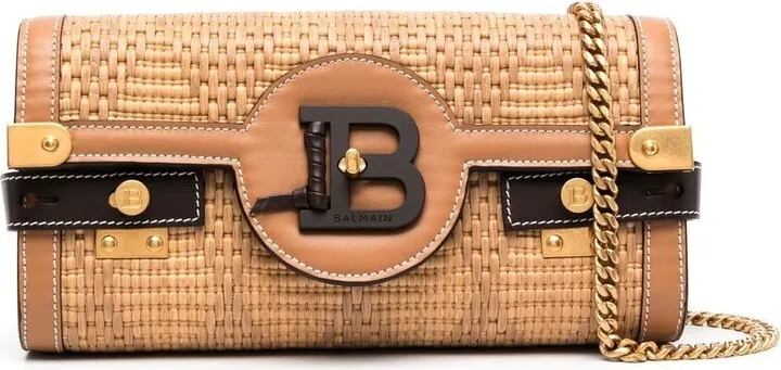 BBuzz raffia effect shoulder bag