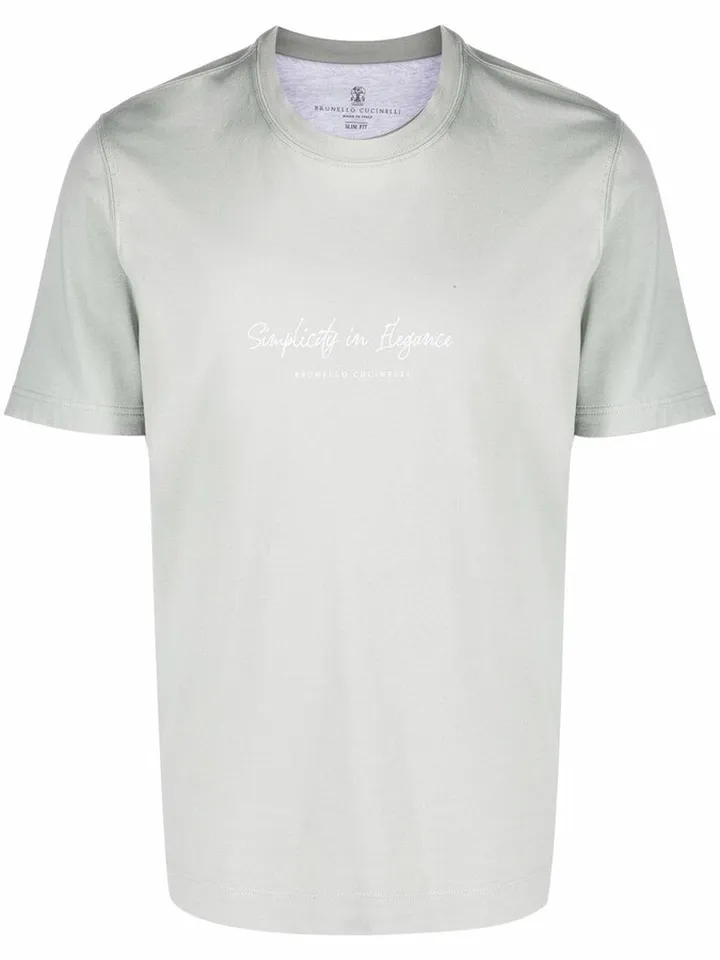 slogan detail T-shirt