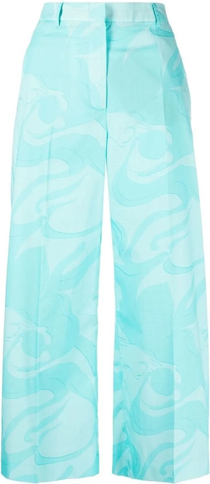 ETRO- Printed Cotton Cropped Trousers
