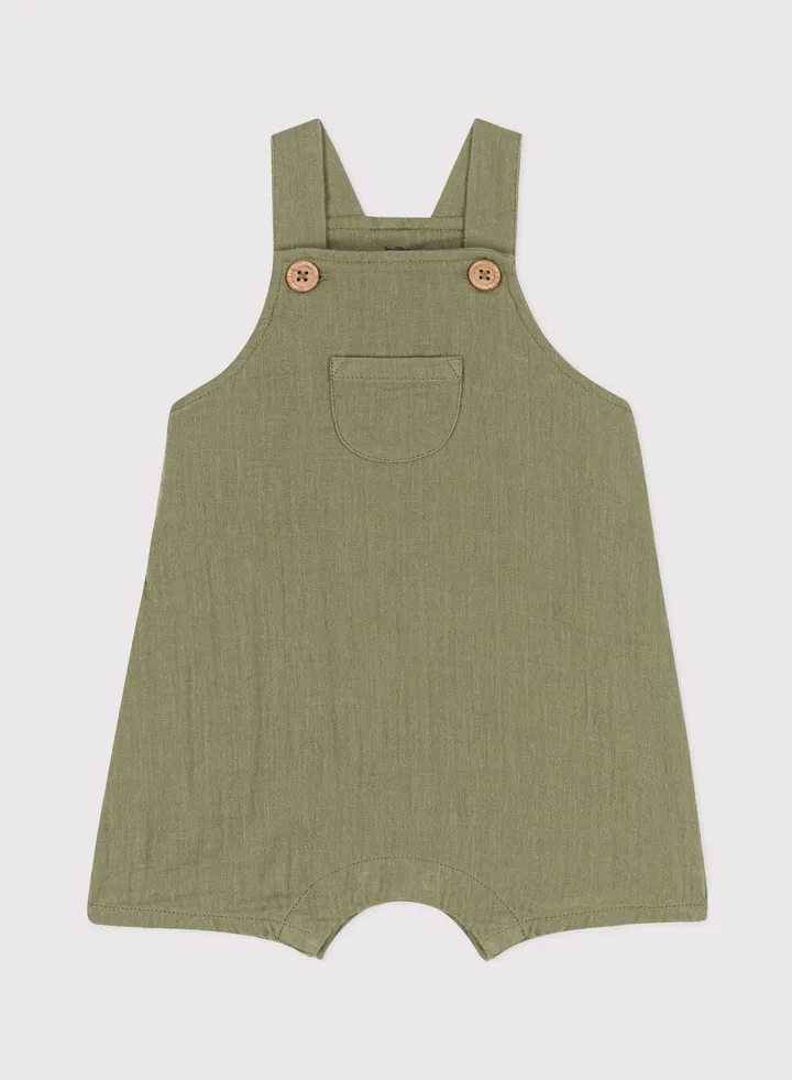 Kids Gauze Dungaree Shorts
