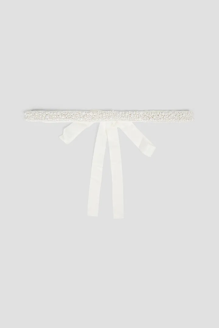 Eduarda embellished grosgrain belt