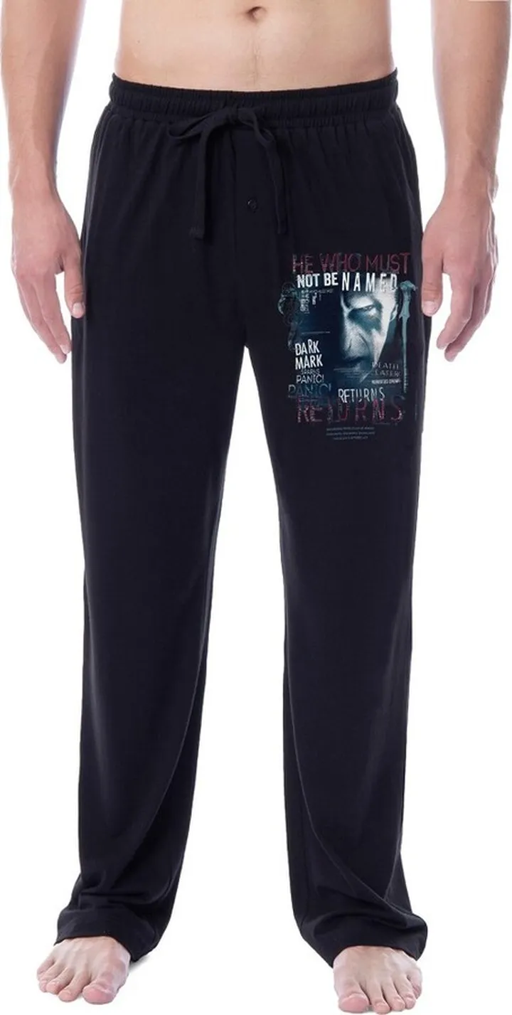 Harry Potter Mens' Voldemort Wizarding World Sleep Pajama Pants (XX-Large) Black