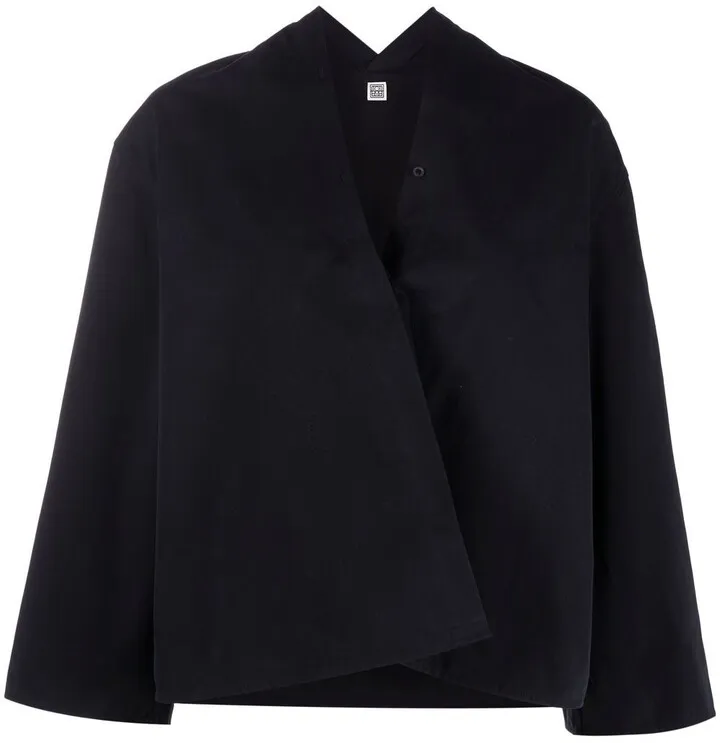 V-neck long-sleeved blouse