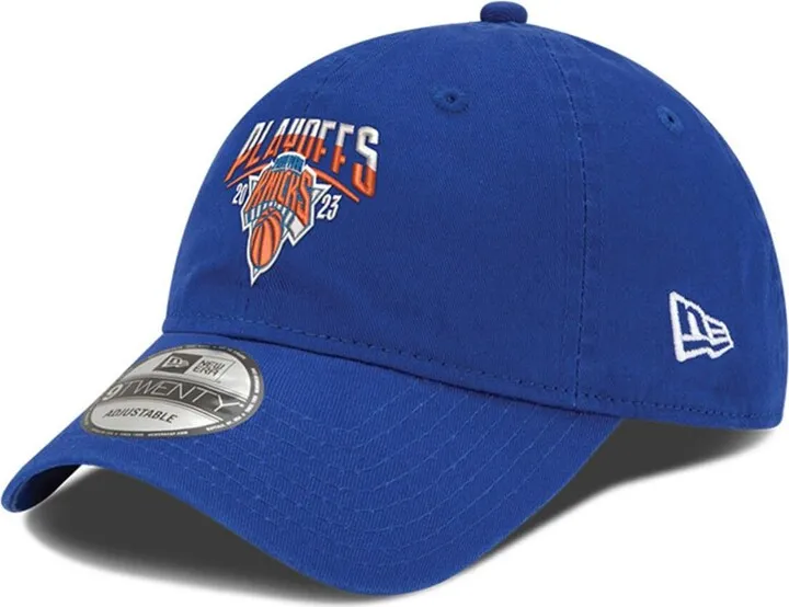 Men's New Era Blue New York Knicks 2023 Nba Playoffs Arch 9TWENTY Adjustable Hat