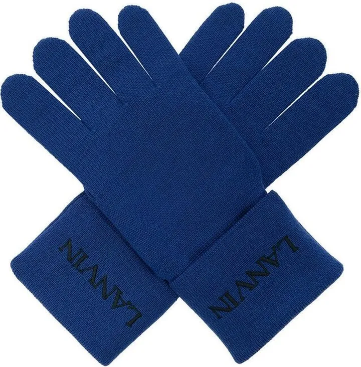 Lanvin Logo Embroidered Gloves