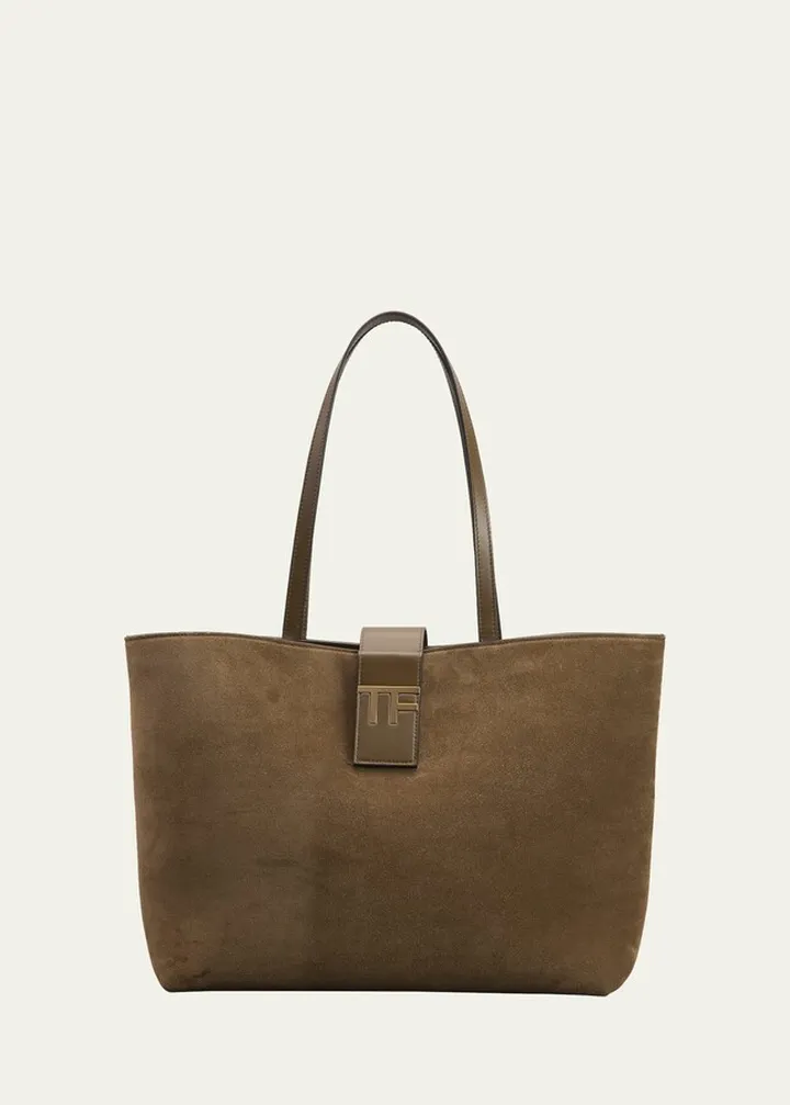 TF Small Suede East-West Tote Bag