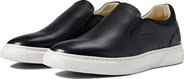 Florsheim Premier Plain Toe Slip-On Sneaker Black Smooth 7 W (3E)