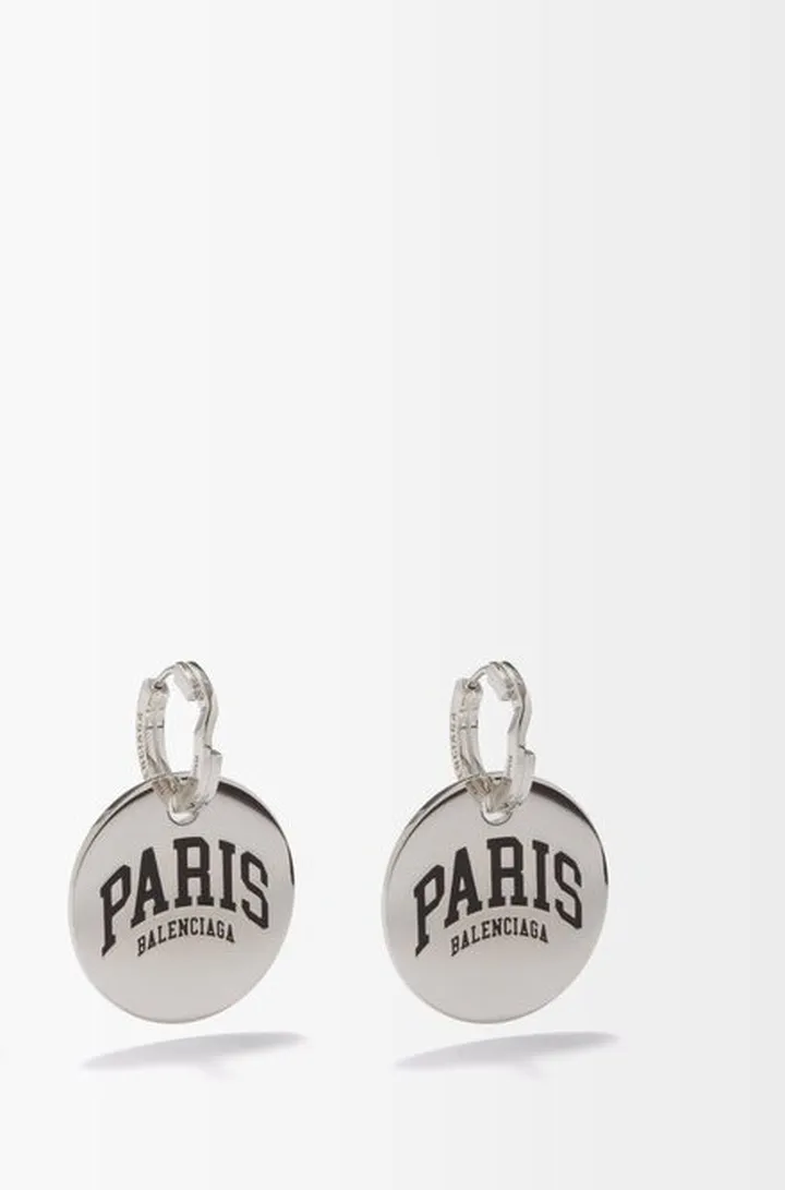 Paris Logo Drop Earrings