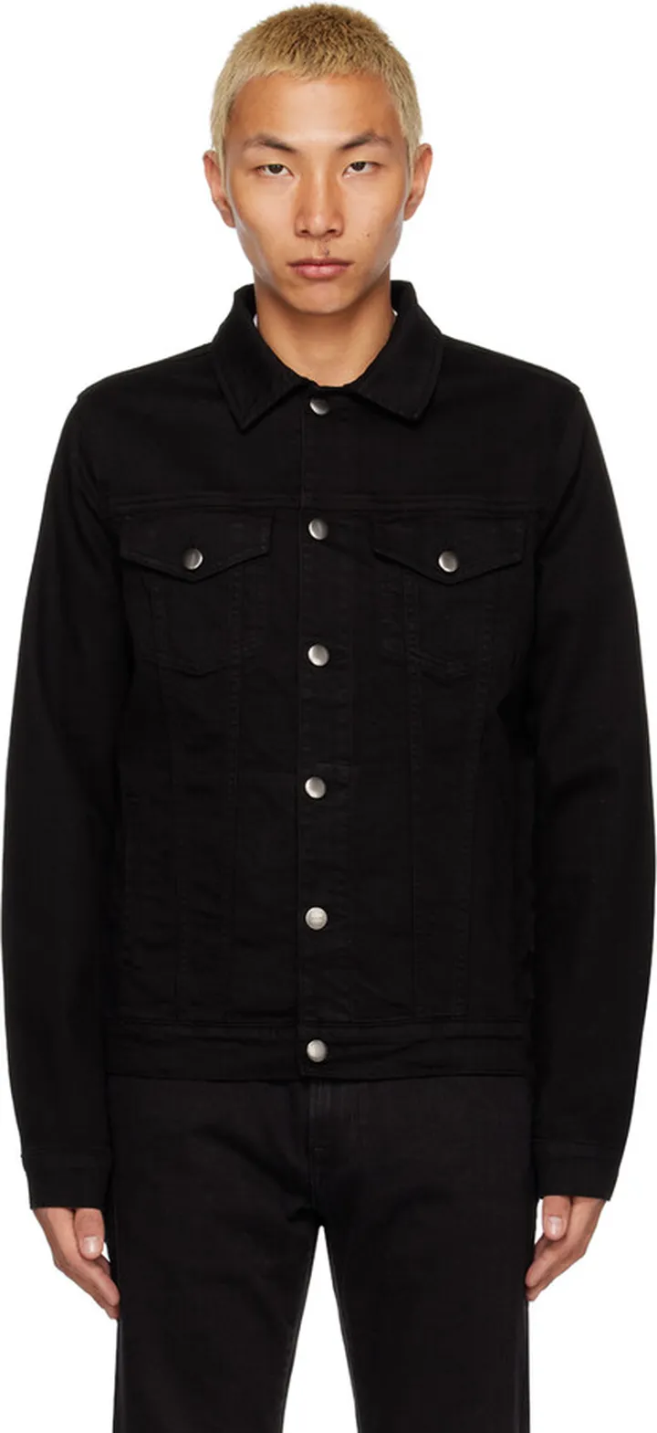 FRAME Black 'L'Homme' Denim Jacket