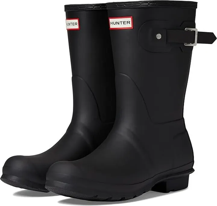Hunter Original Short Insulated Boot (Black) Women's Rain Boots