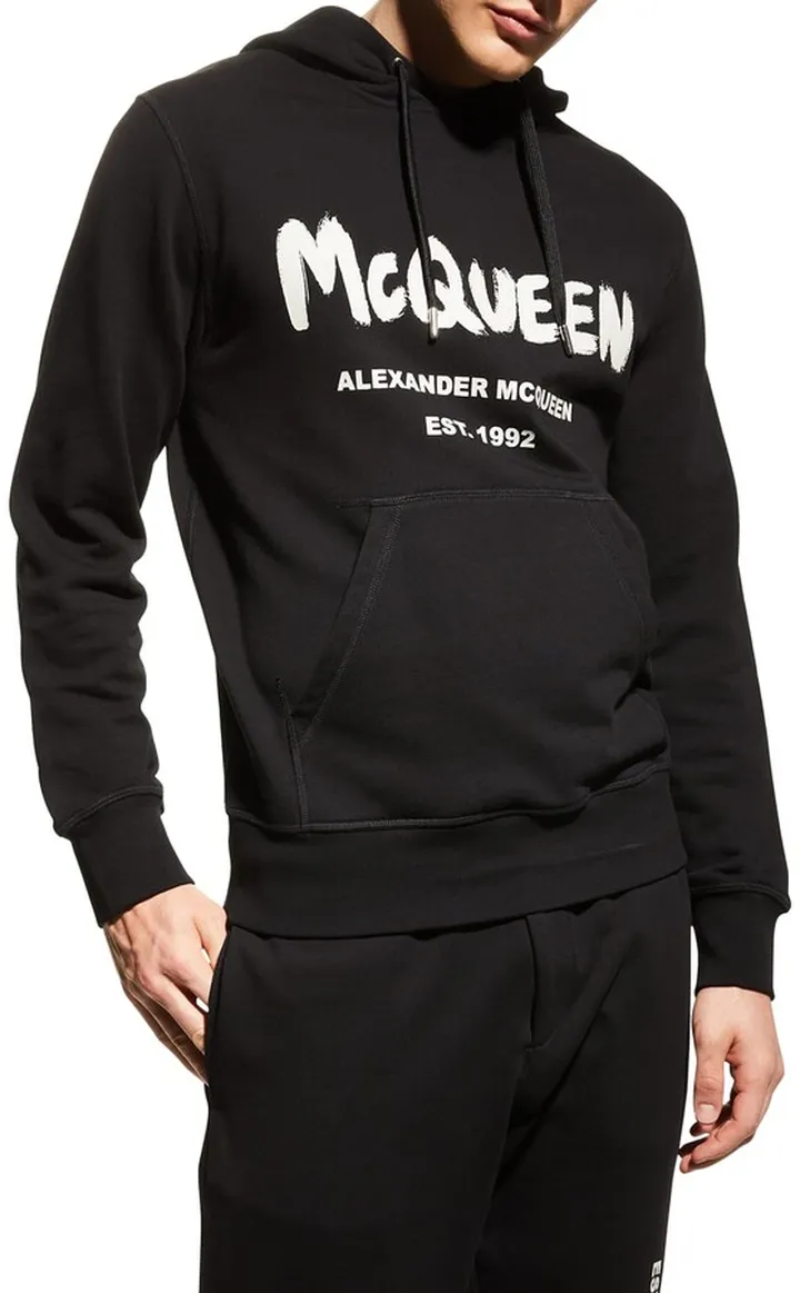 Men's Graffiti-Print Pullover Hoodie